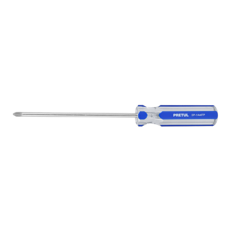 Desarmador punta phillips, 1/4 x 6", mango pvc, pretul