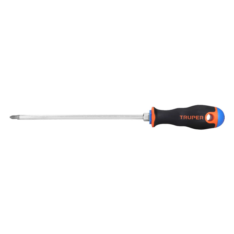 Desarmador punta phillips # 2, mango comfort grip, 8"