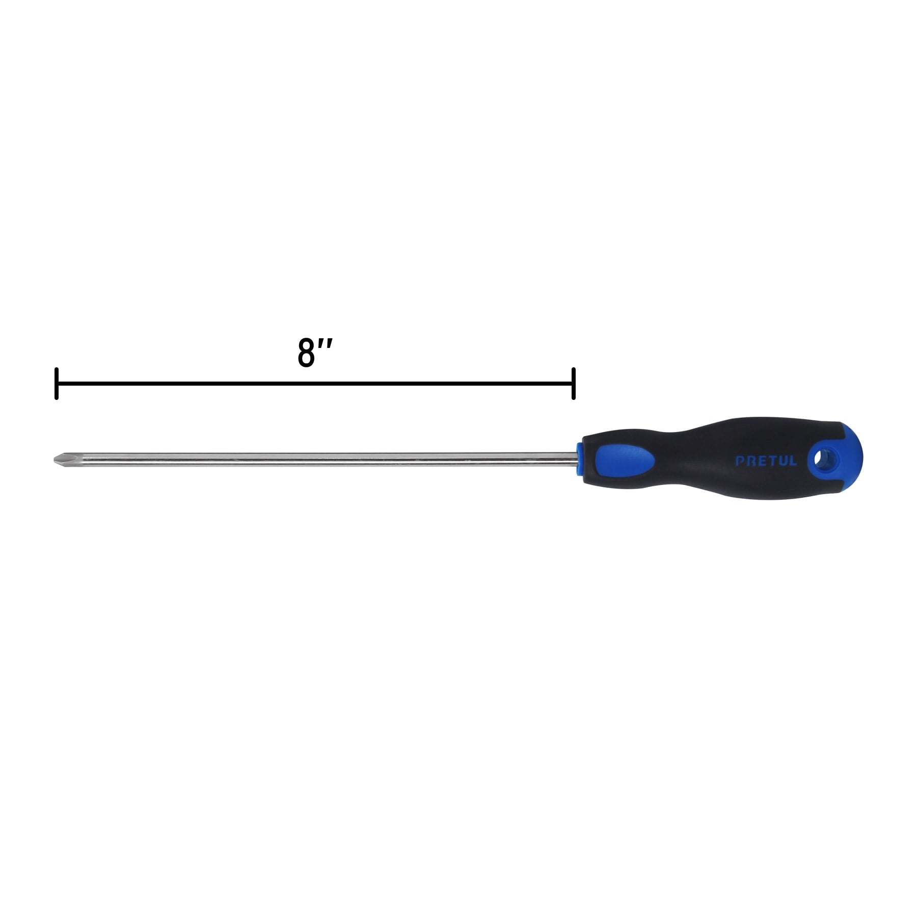 Desarmador punta phillips, 1/4x8", mgo comfort grip, pretul