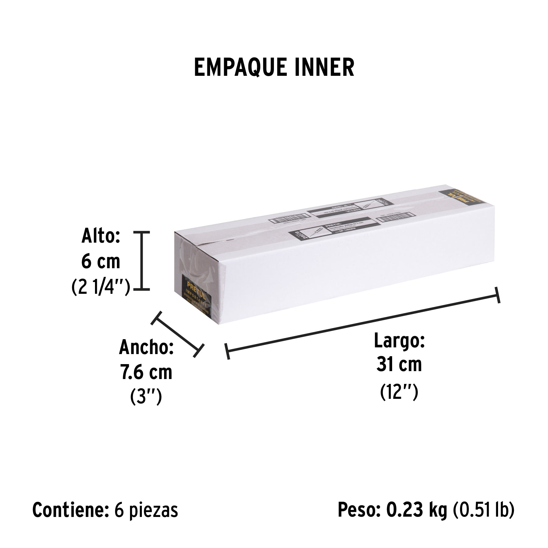 Desarmador punta Phillips, 1/8' x 8', mango PVC, Pretul