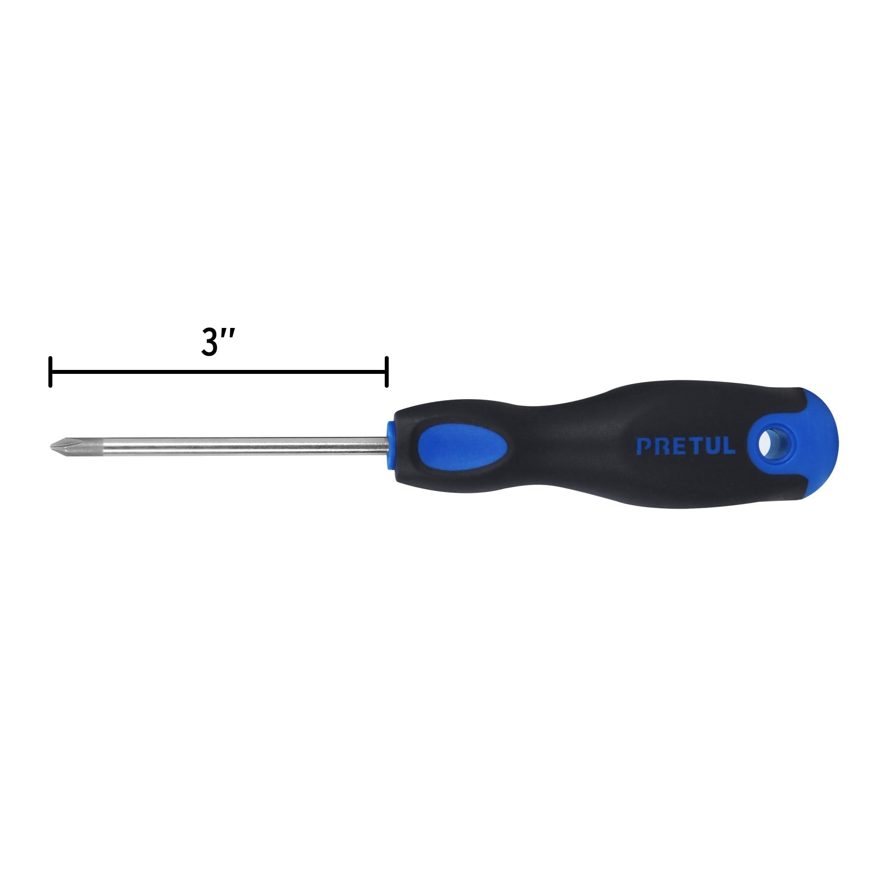 Desarmador punta phillips, 3/16x3", mgo comfort grip, pretul