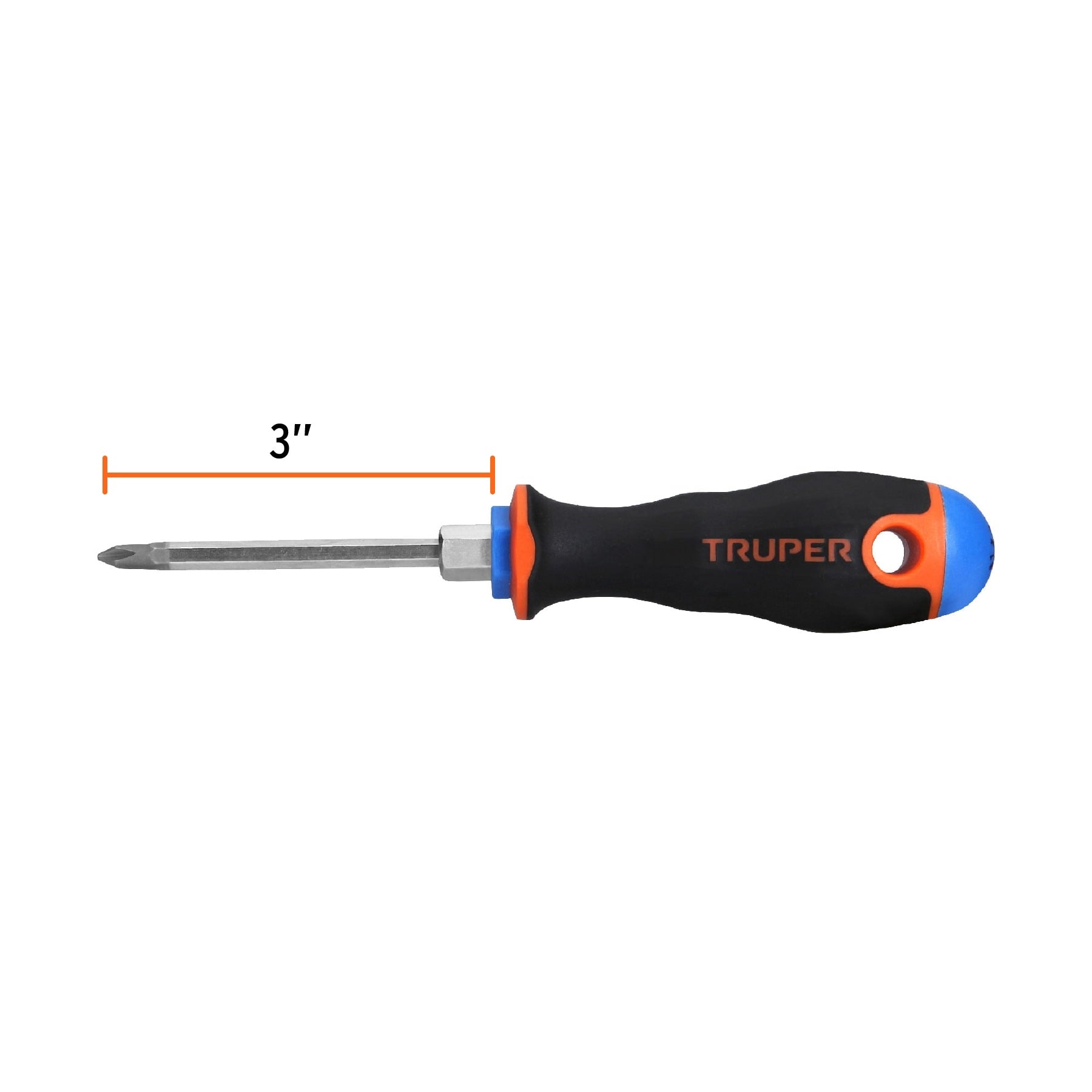 Desarmador punta phillips # 1, mango comfort grip, 3"