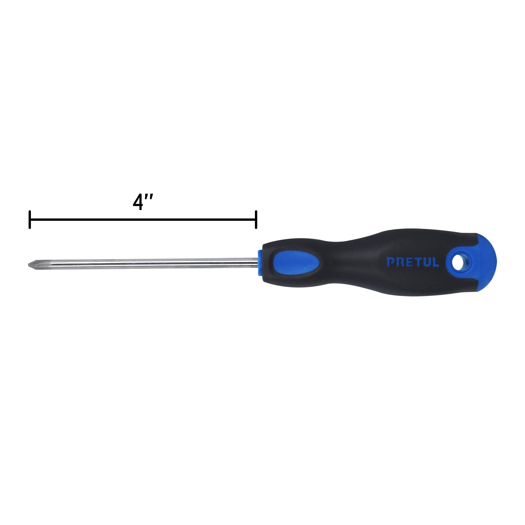 Desarmador punta phillips, 3/16x4", mgo comfort grip, pretul