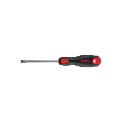 Desarmador plano,1/4x4",mango comfort grip, pretul