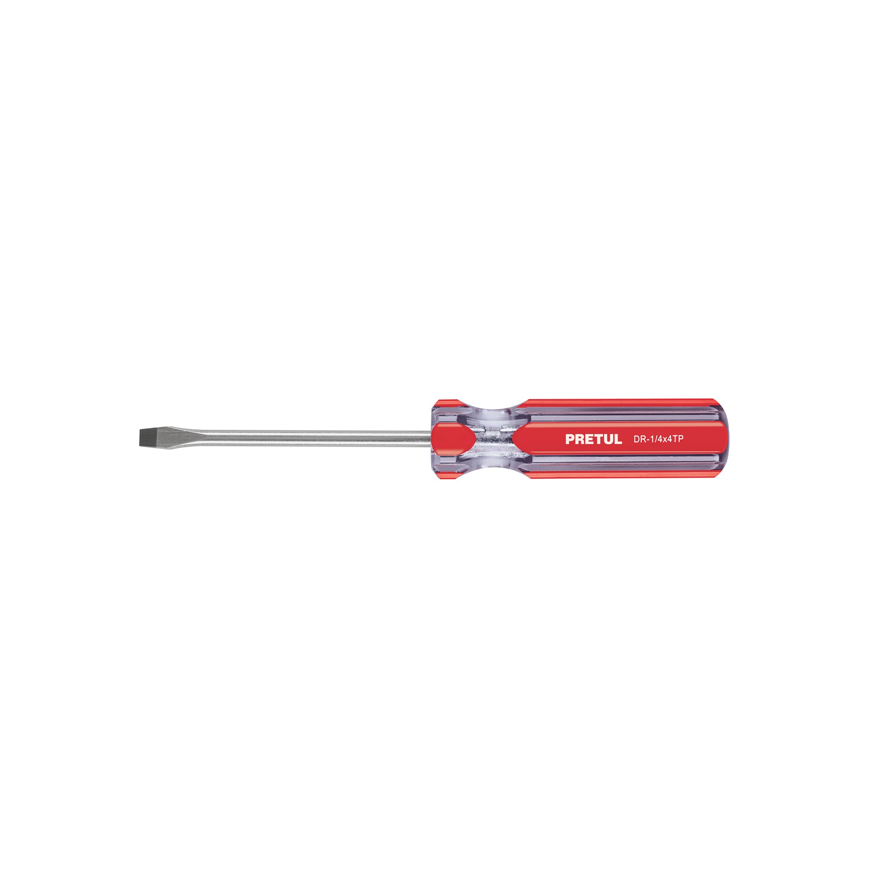 Desarmador plano, 1/4 x 4", mango pvc, pretul