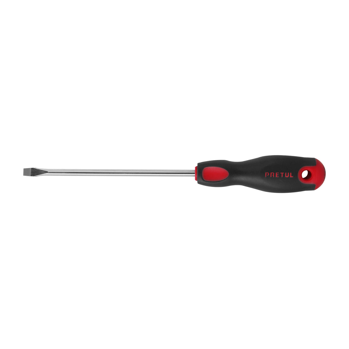 Desarmador plano, 1/4x6", mango comfort grip, pretul