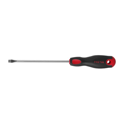Desarmador plano, 1/4x6", mango comfort grip, pretul