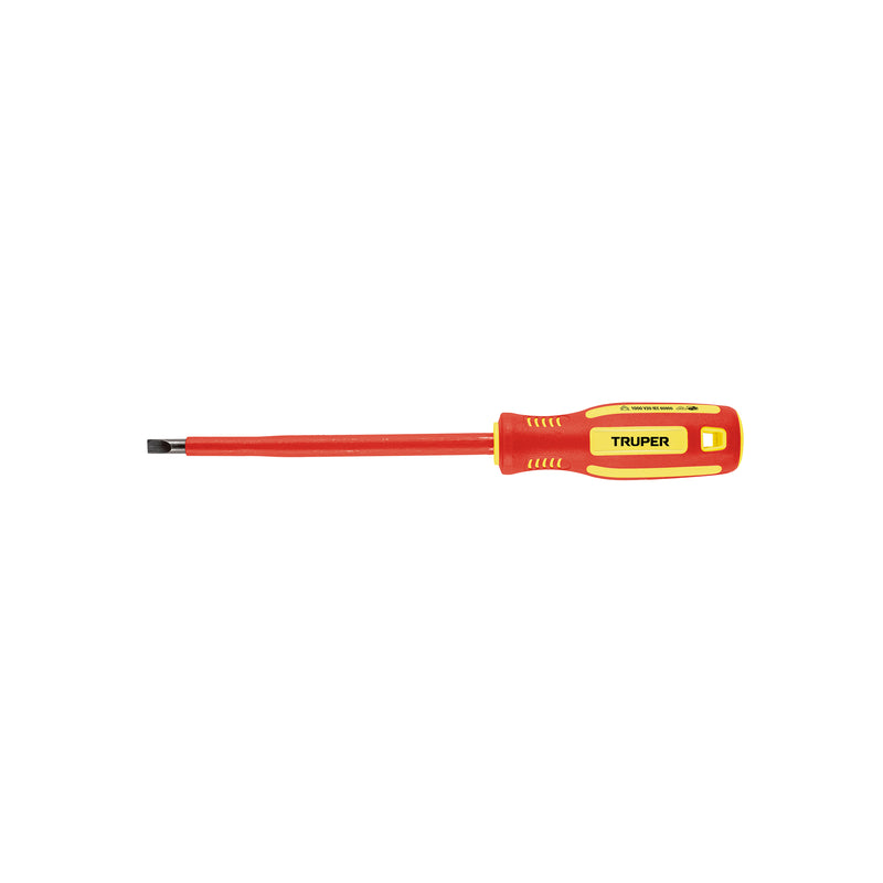 Desarmador dieléctrico plano 1/4' x 6', Truper