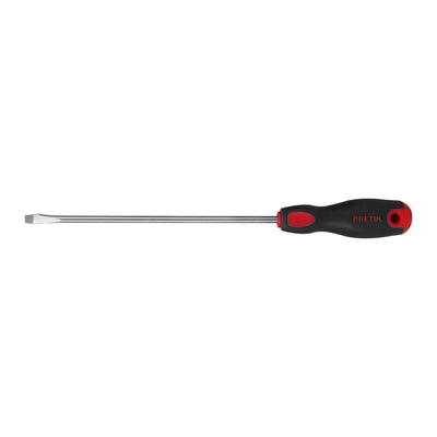 Desarmador plano, 1/4x8", mango comfort grip, pretul