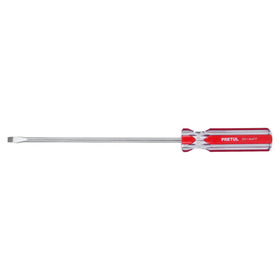 Desarmador plano, 1/4 x 8", mango pvc, pretul