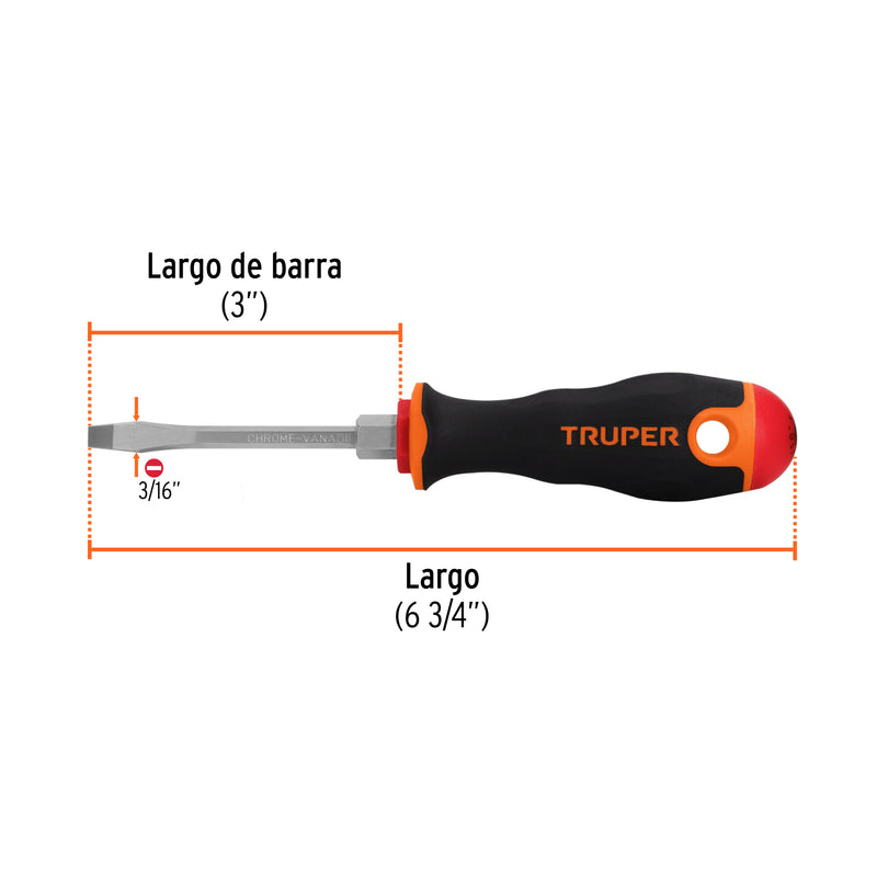 DESARMADOR MANGO COMFORT GRIP 3/16"X3"