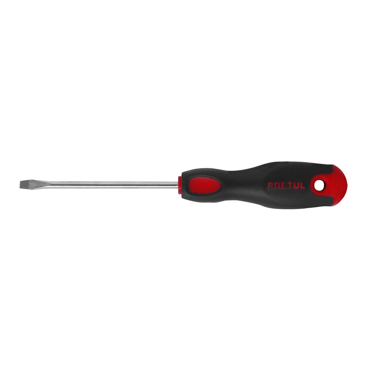 Desarmador plano, 3/16x4", mgo comfort grip, pretul
