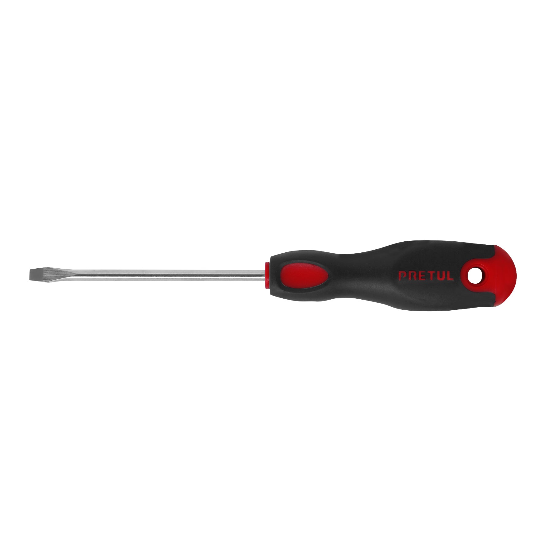 Desarmador plano, 3/16x4", mgo comfort grip, pretul