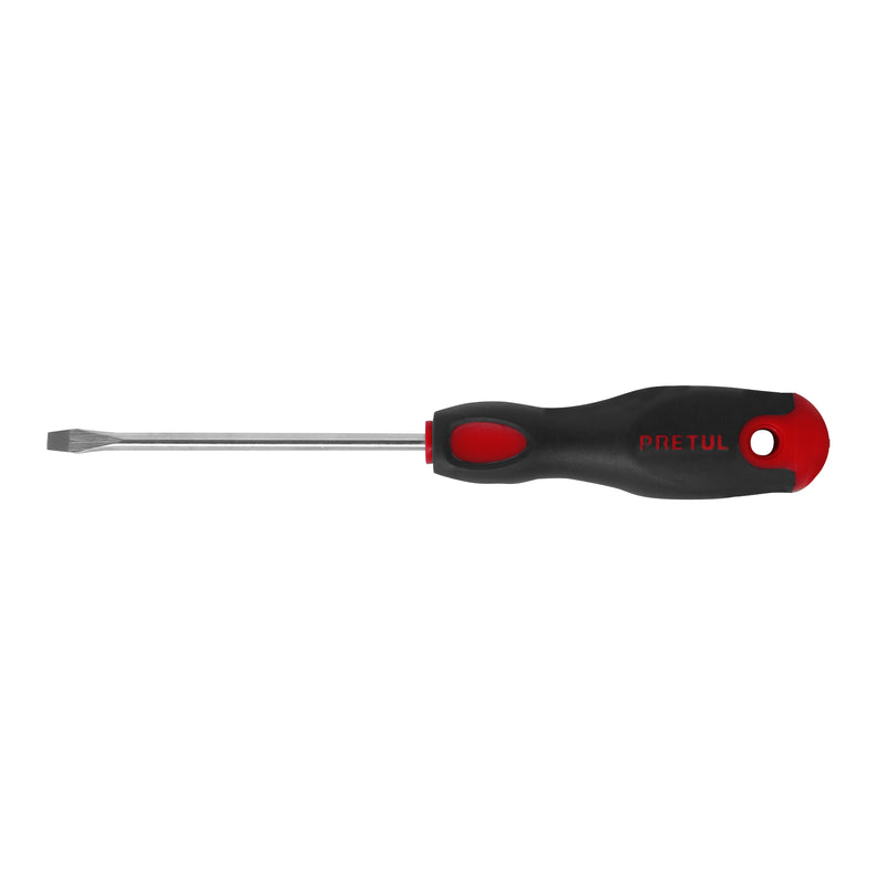 Desarmador plano, 3/16x4", mgo comfort grip, pretul