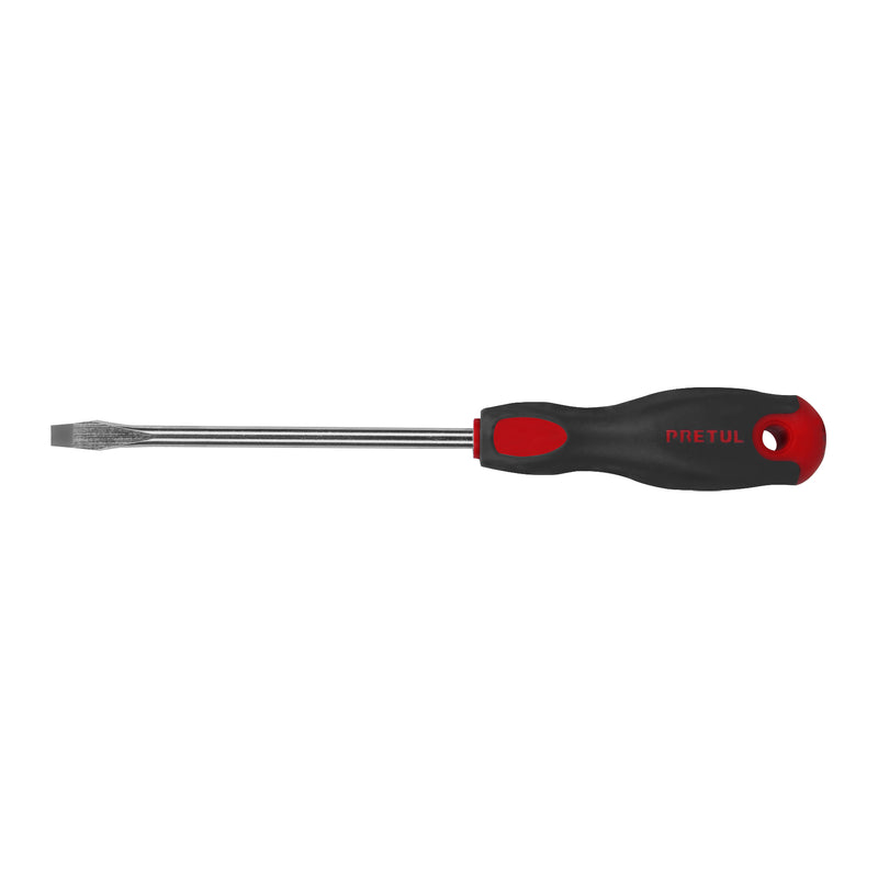 Desarmador plano, 5/16 x 6", mango comfort grip, pretul