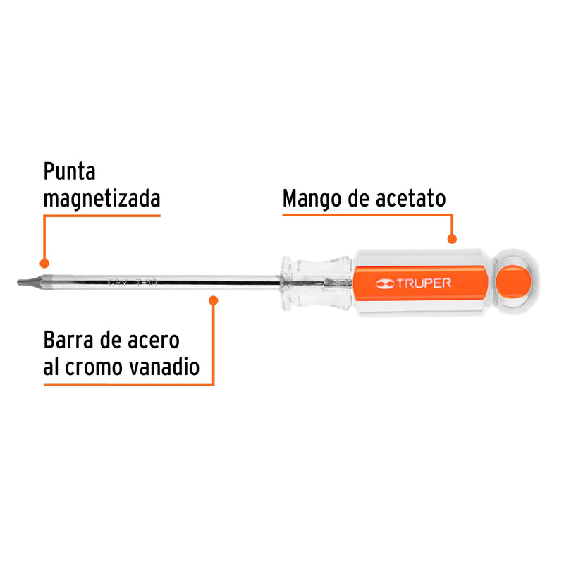 Desarmador punta Torx T 10 mango de acetato