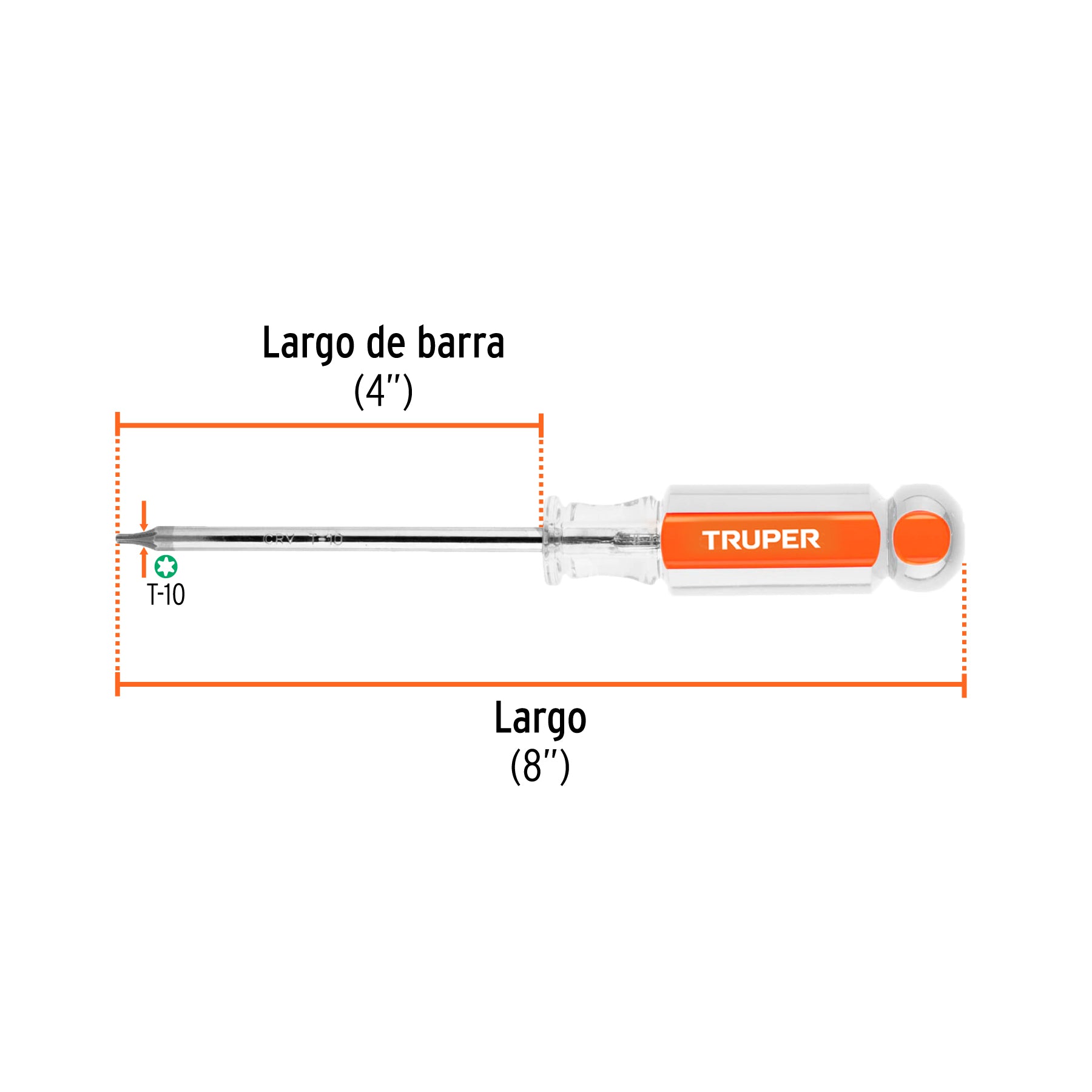 Desarmador punta Torx T 10 mango de acetato