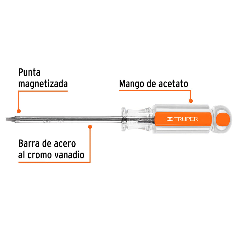 Desarmador punta Torx T 15 mango de acetato