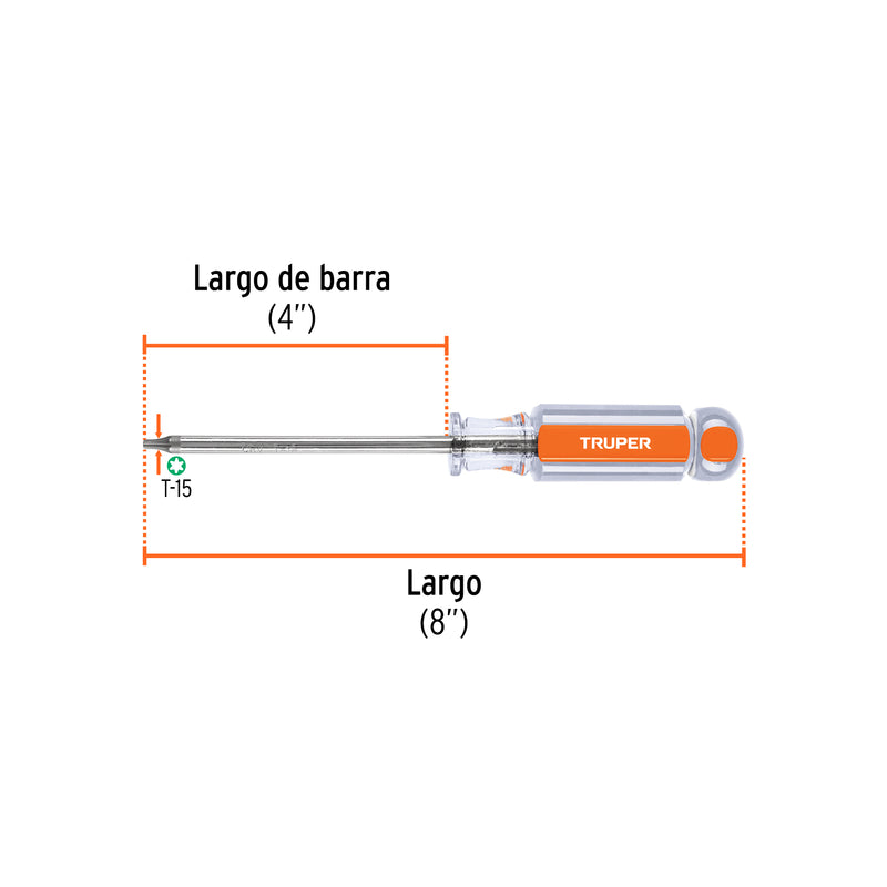 Desarmador punta Torx T 15 mango de acetato