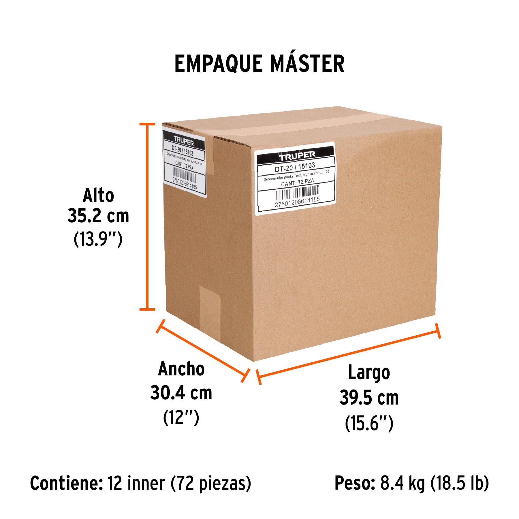 Desarmador punta Torx T 20 mango de acetato
