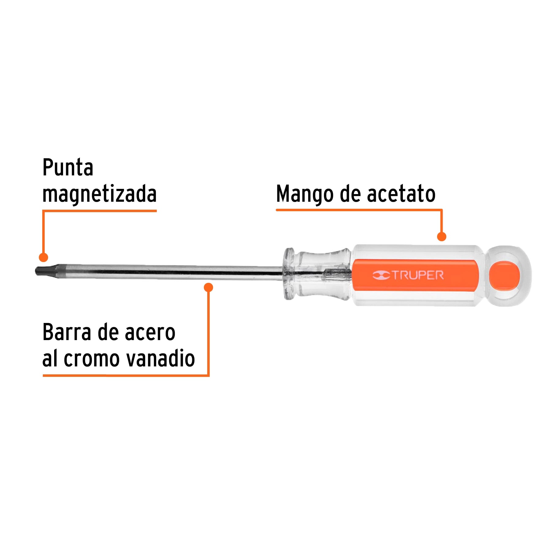 Desarmador punta Torx T 20 mango de acetato