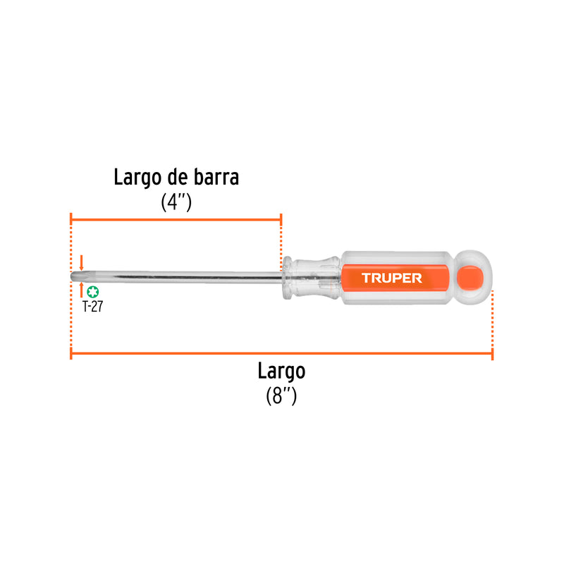 Desarmador punta Torx T 27 mango de acetato