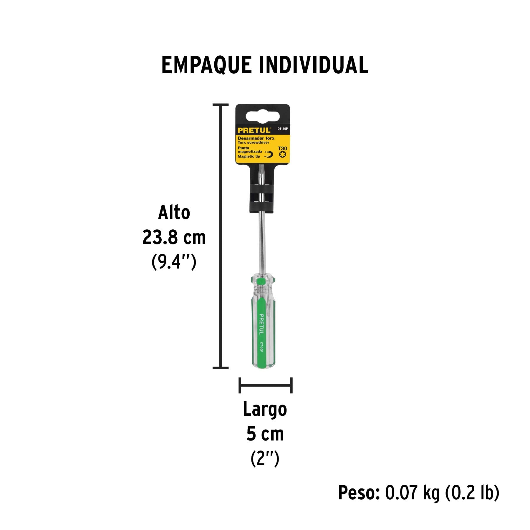 Desarmador punta Torx T 30 mango de PVC Pretul