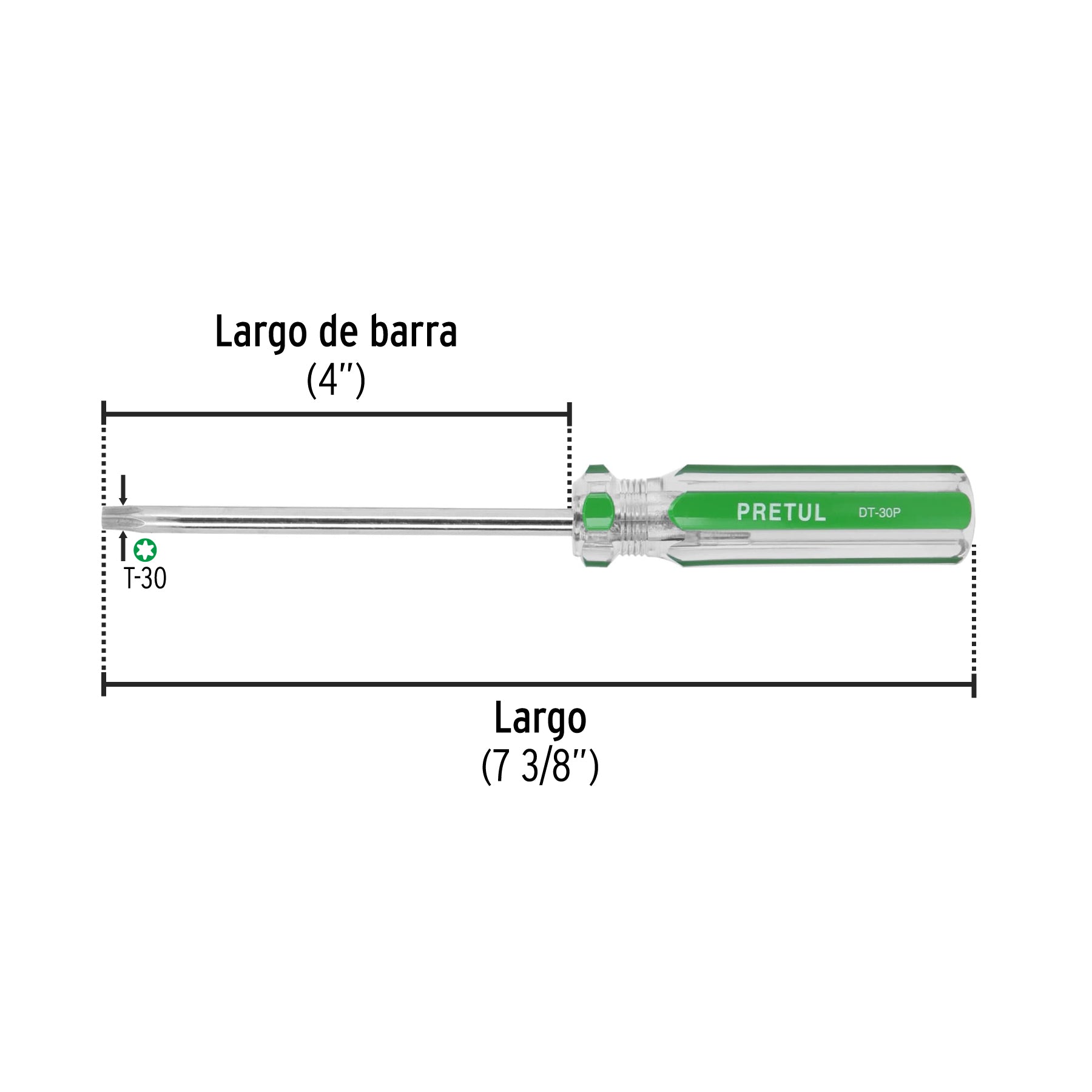 Desarmador punta Torx T 30 mango de PVC Pretul