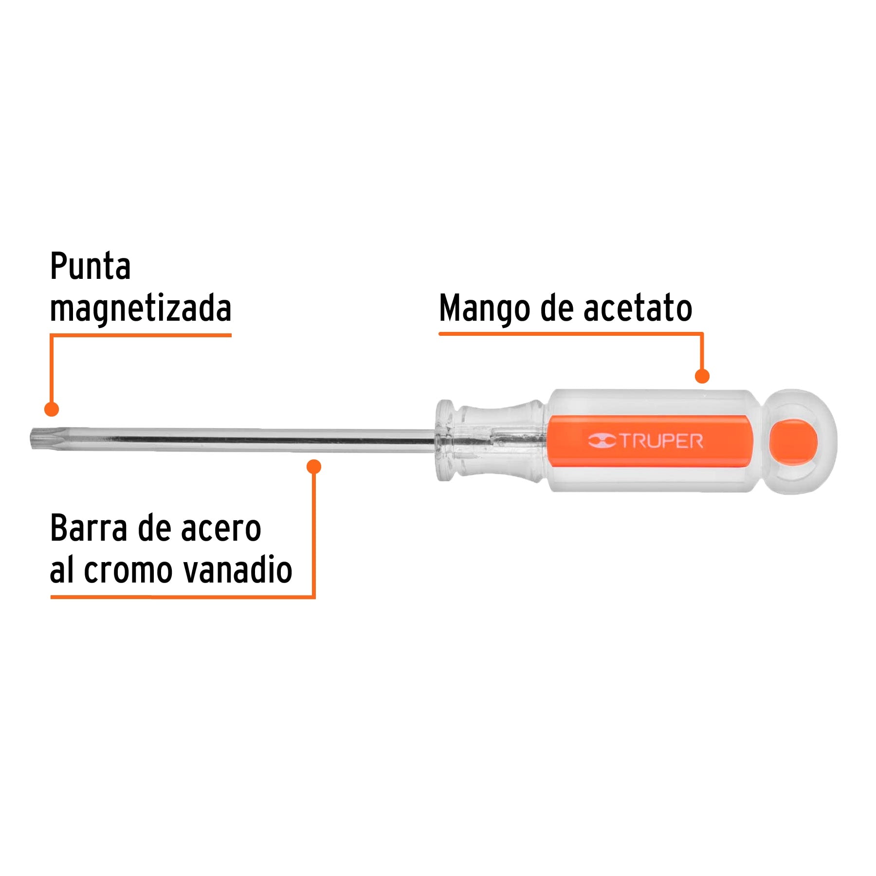 Desarmador punta Torx T 30 mango de acetato