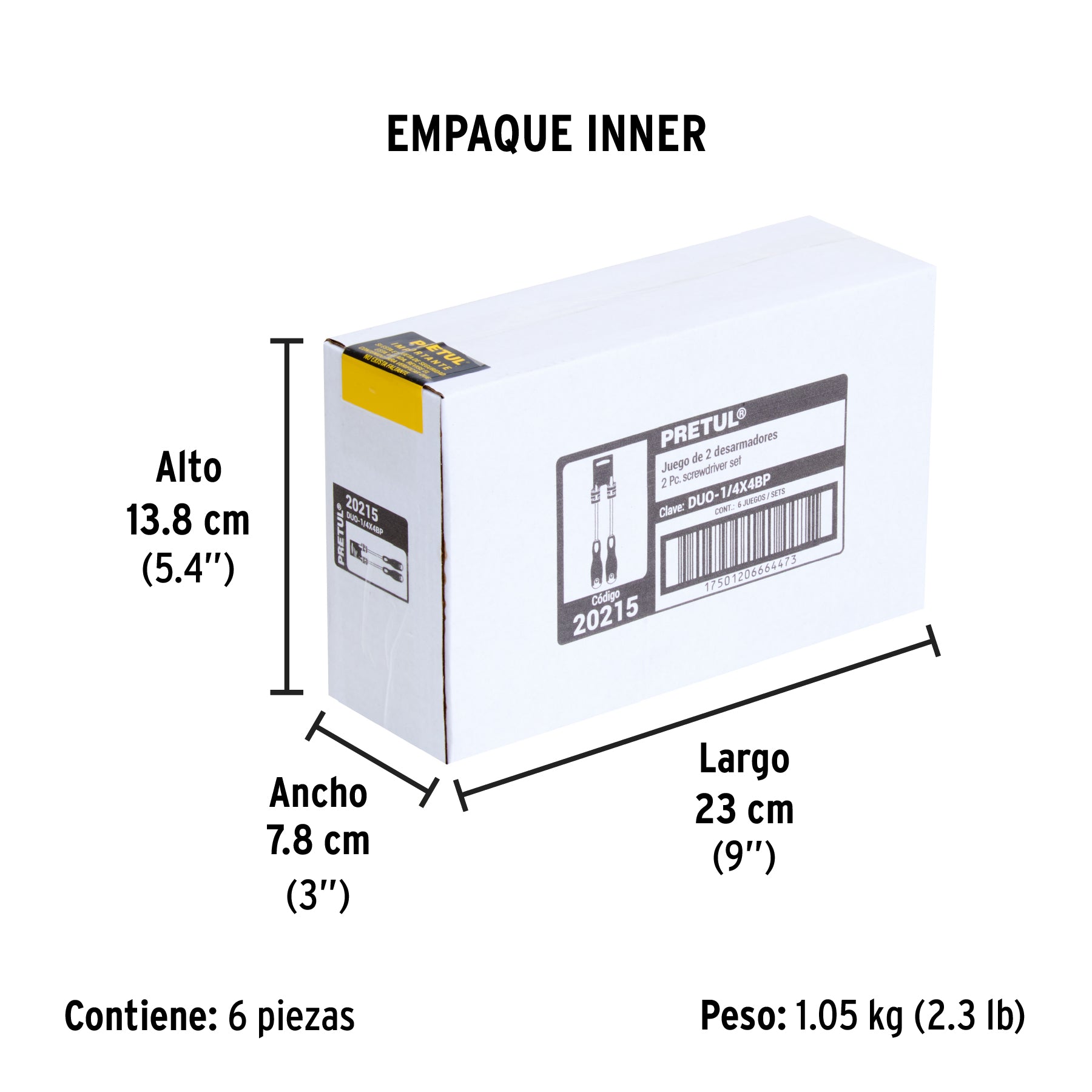 Duo de desarmadores, 1/4x4, mango comfort grip, pretul
