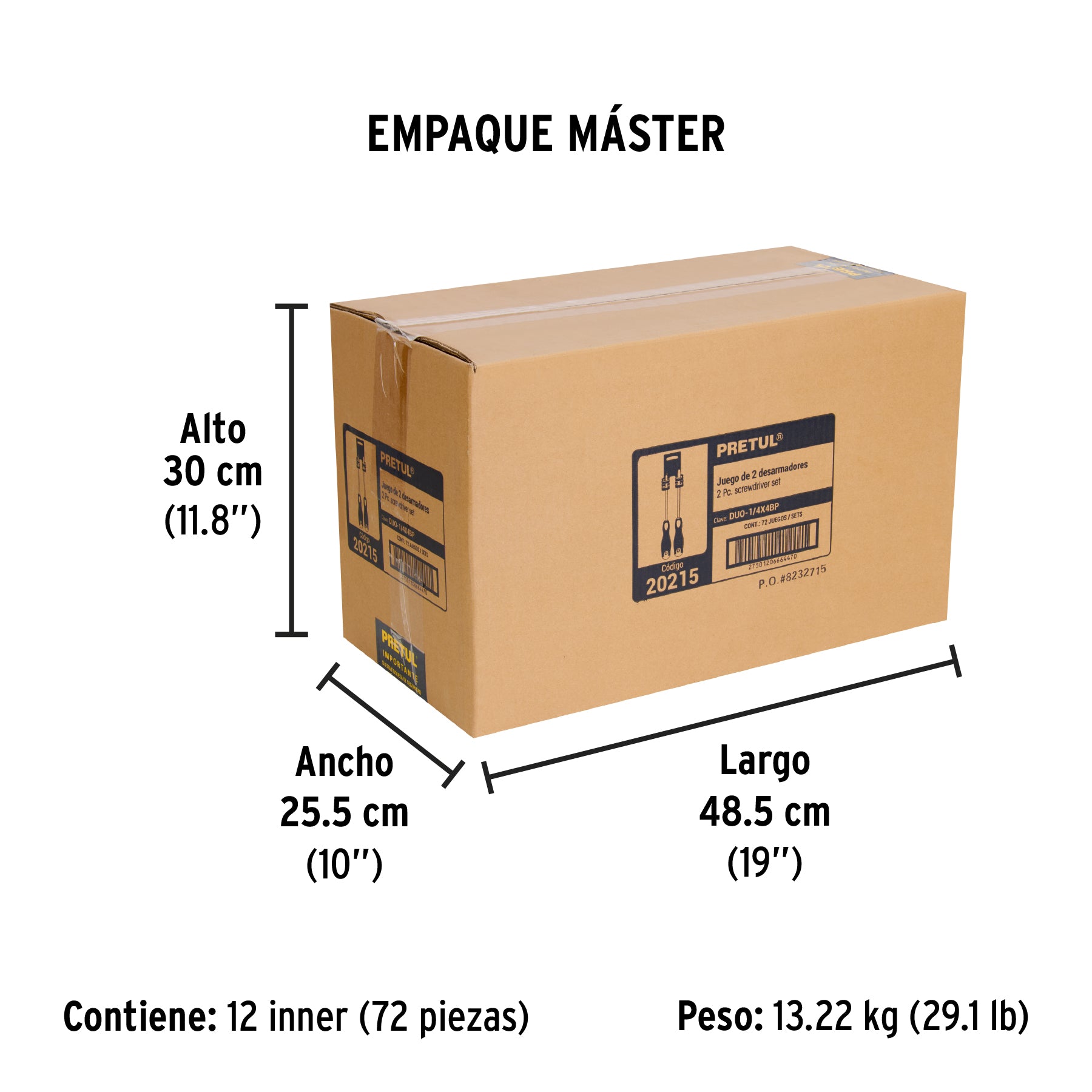 Duo de desarmadores, 1/4x4, mango comfort grip, pretul