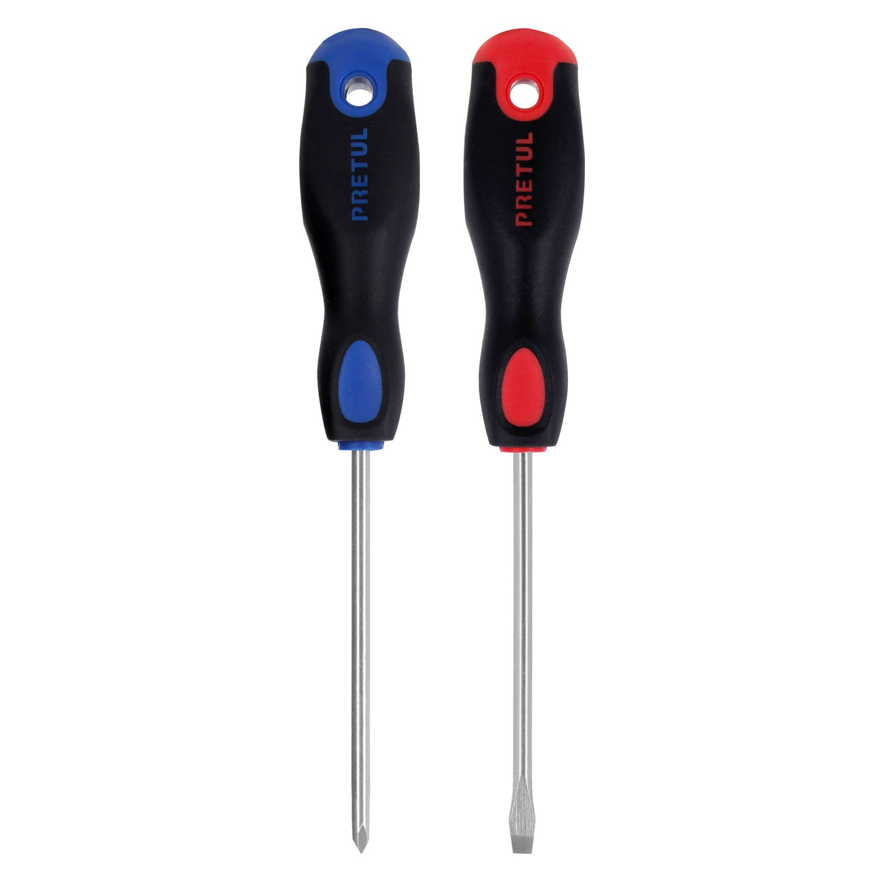 Duo de desarmadores, 3/16x4, mango comfort grip, pretul