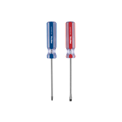 Duo de desarmadores, 3/16x4, mango PVC, Pretul