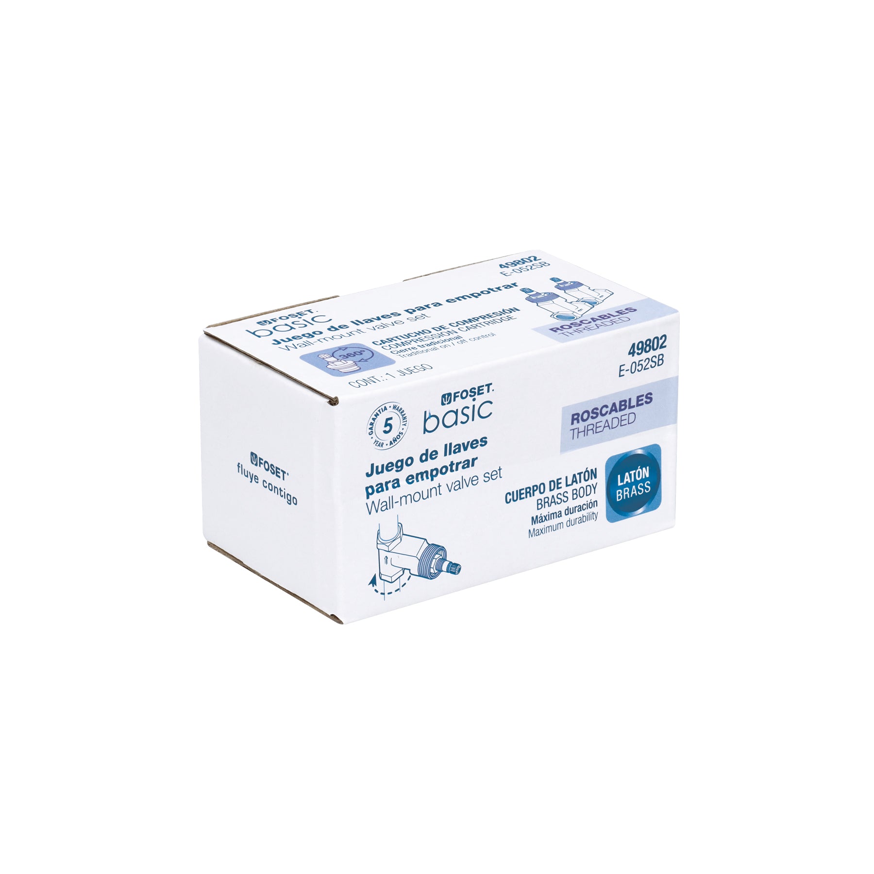 Jgo 2 llaves de empotrar roscables, Basic