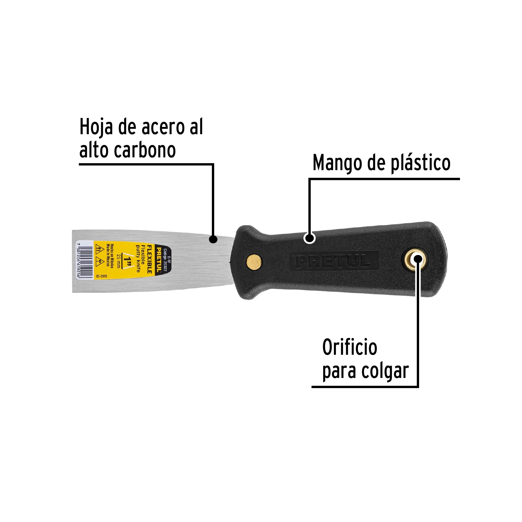 Espátula 1", flexible