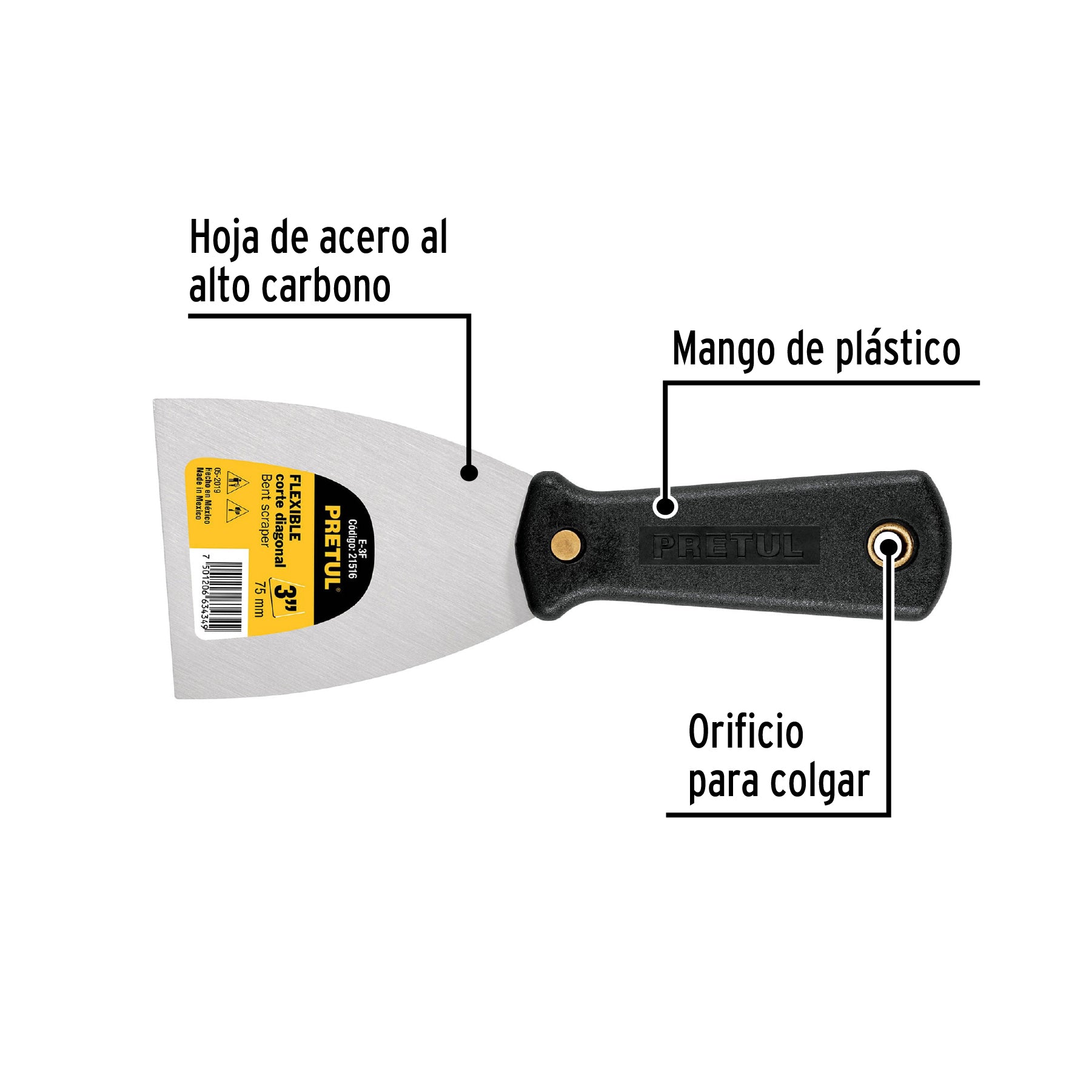 Espátula 3", flexible