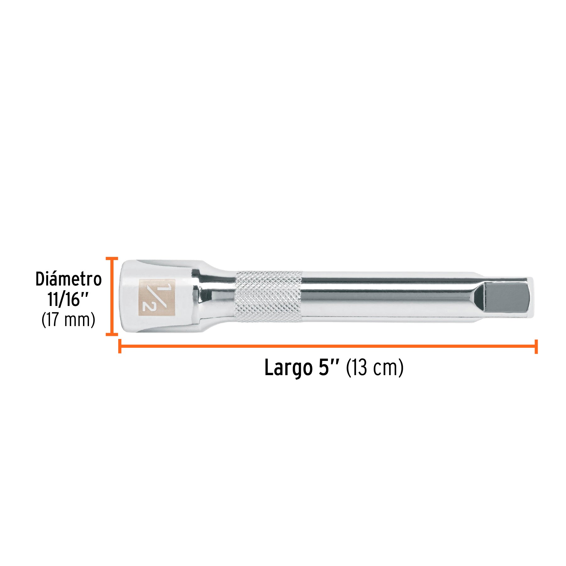 Extensión de 5" para matraca, para dados cuadro 1/2"