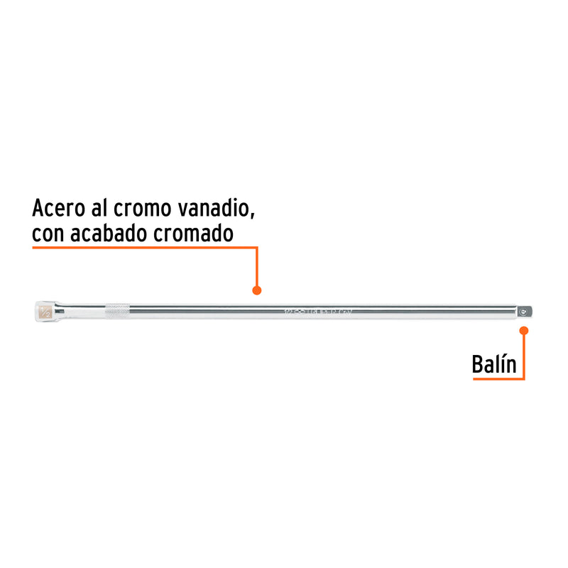 Extensión de 15" para matraca para dados cuadro 1/2"