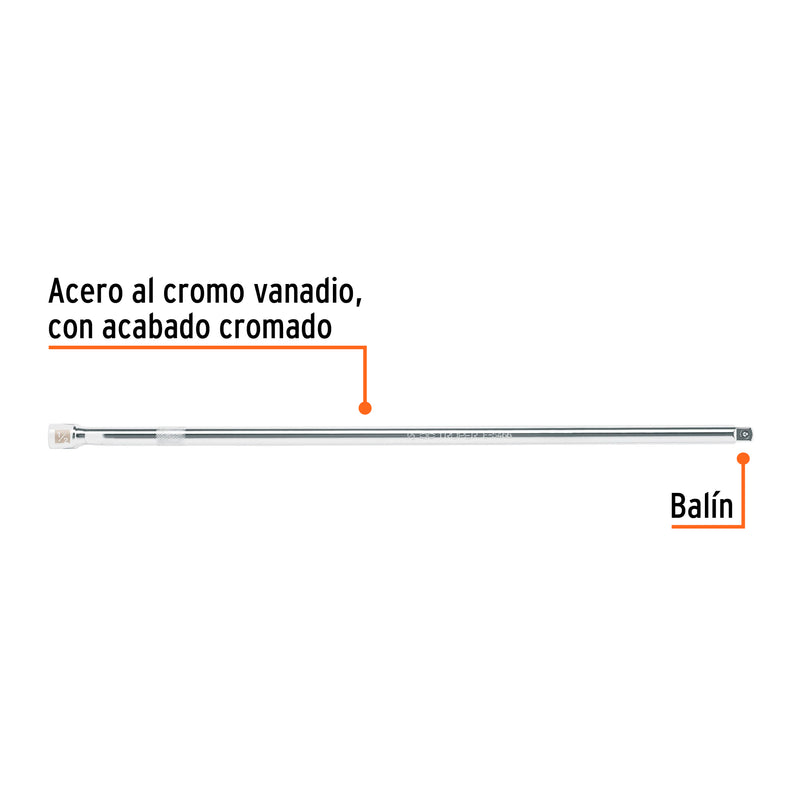 Extensión de 20" para matraca para dados cuadro 1/2"