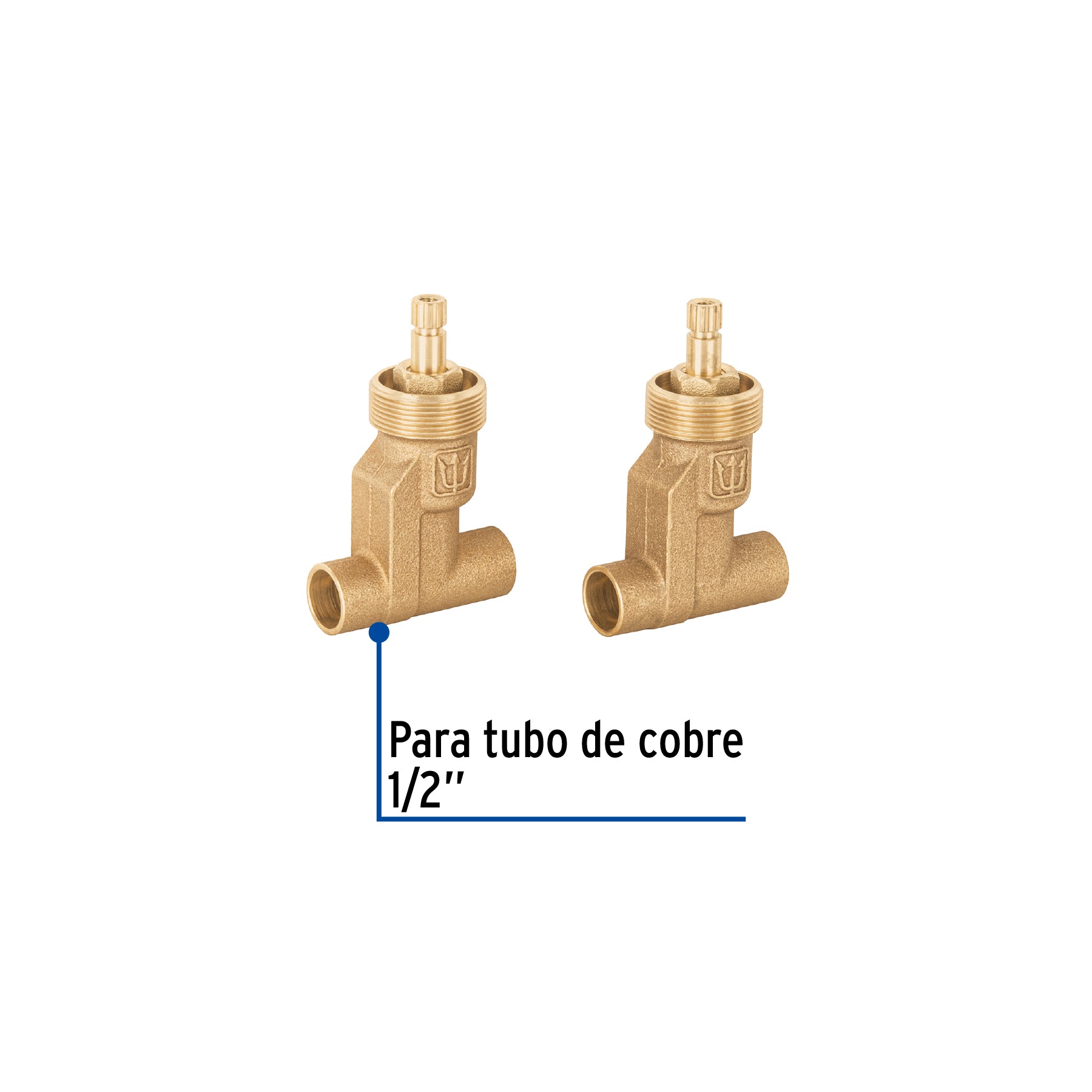 Jgo 2 llaves de empotrar soldables, Basic