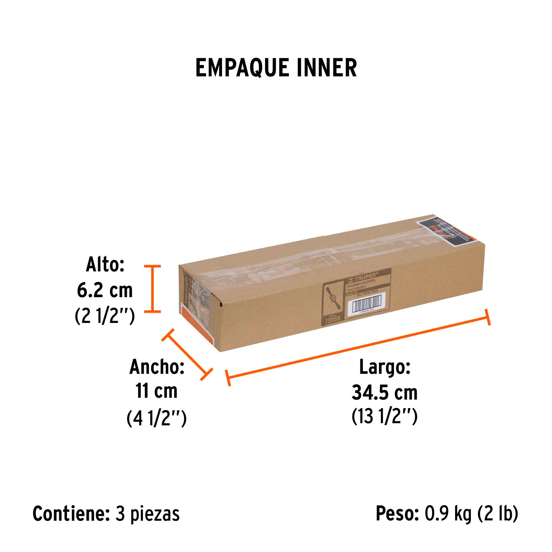 Escochebre para carpintero cuchilla curva de 9"