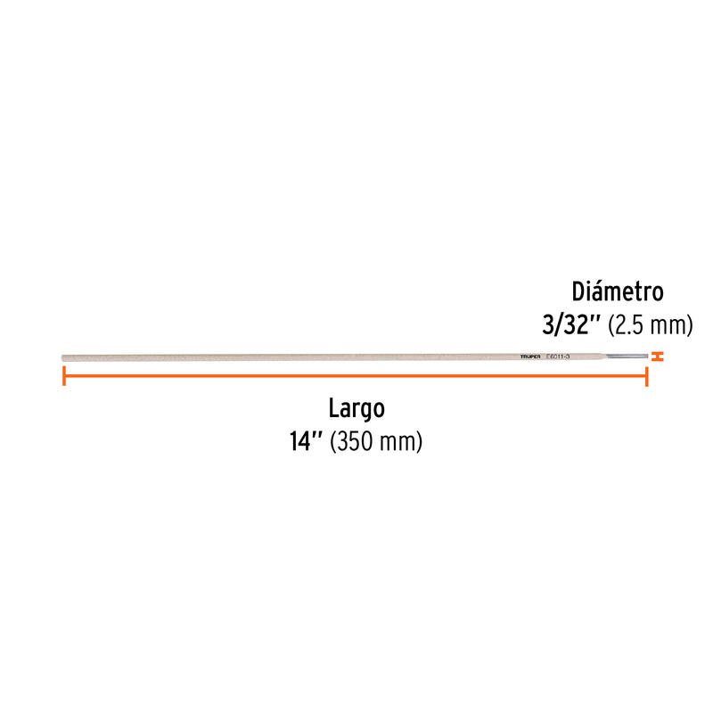 Electrodo 6011 de 3/32', bolsa de 1 kg