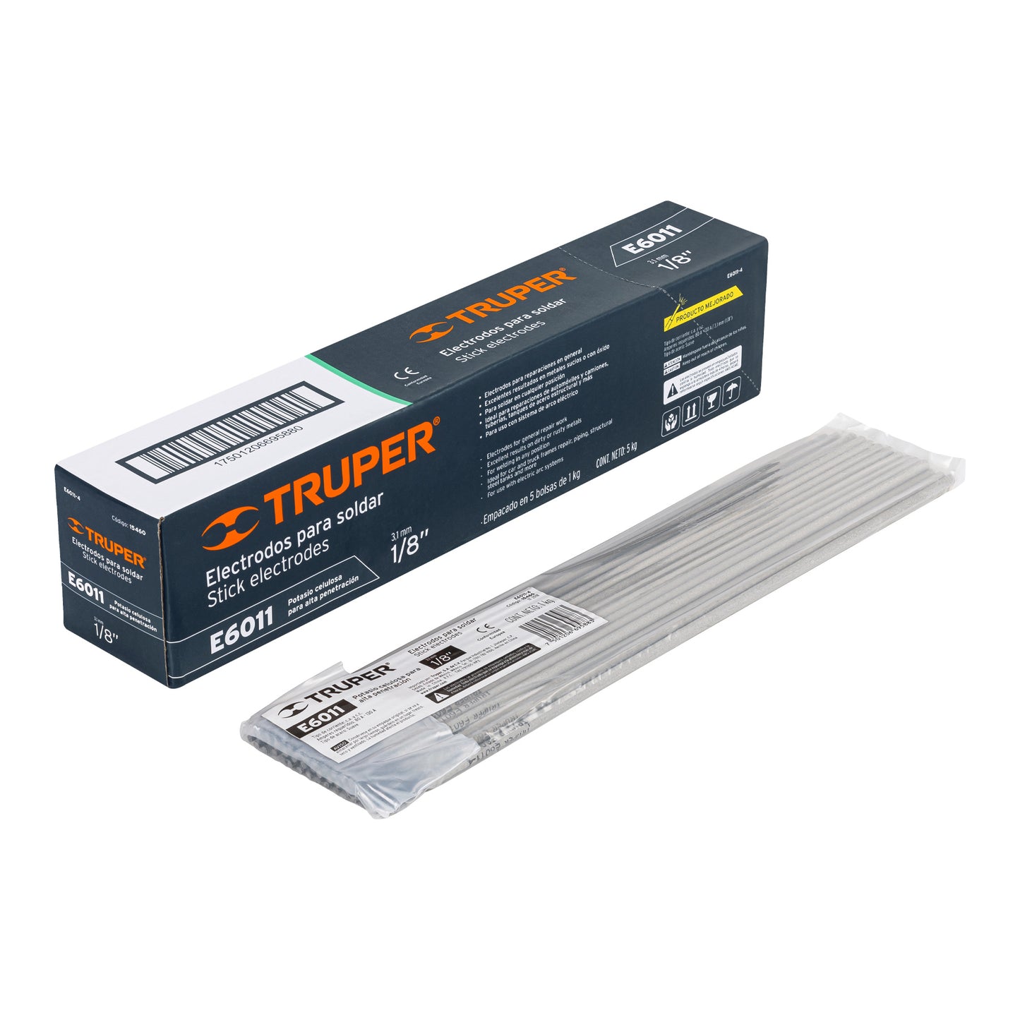 Electrodo 6011 de 1/8", bolsa de 1 kg