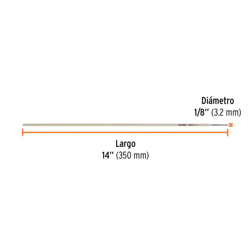 Electrodo 6011 de 1/8", bolsa de 1 kg