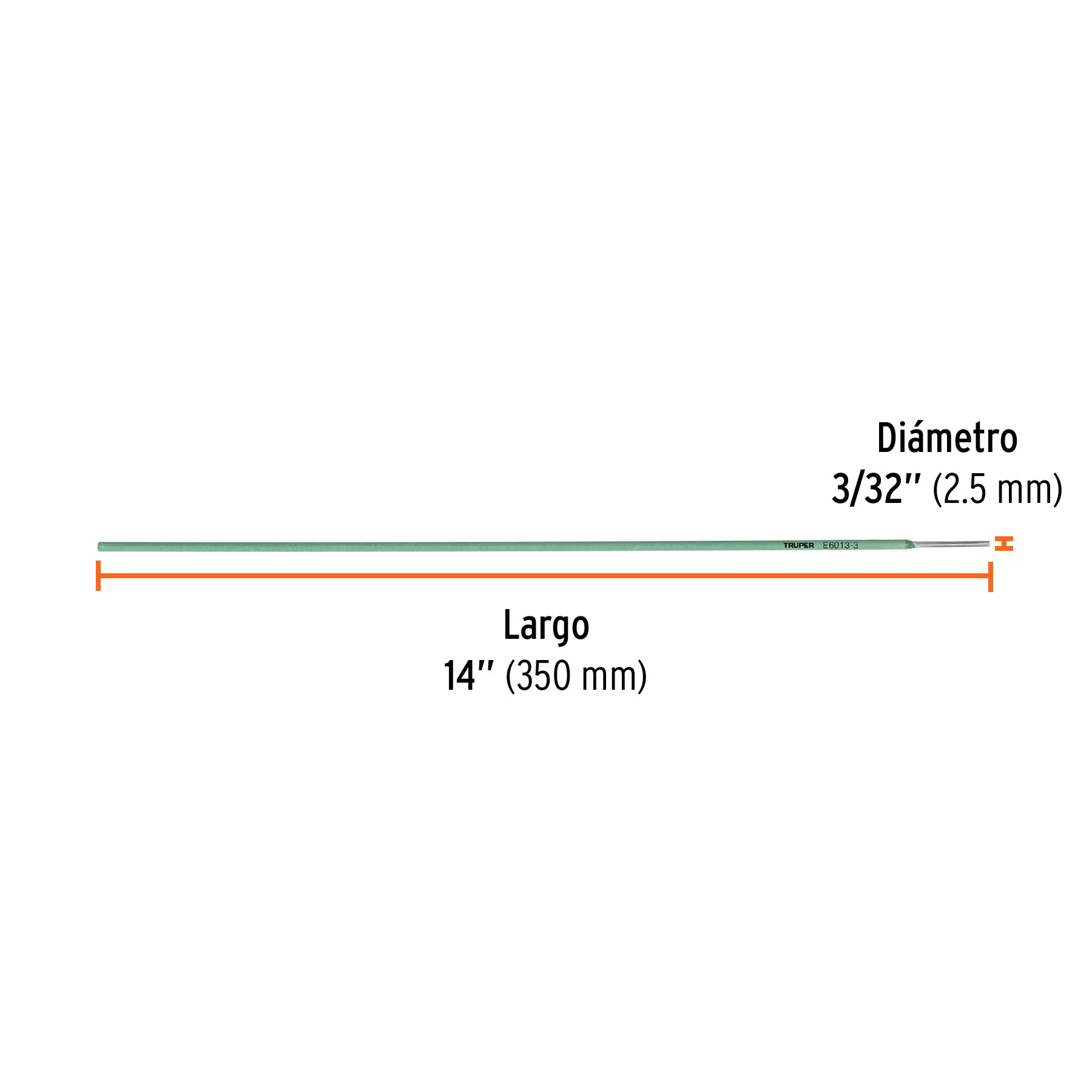 Electrodo 6013 de 3/32", bolsa de 1 kg