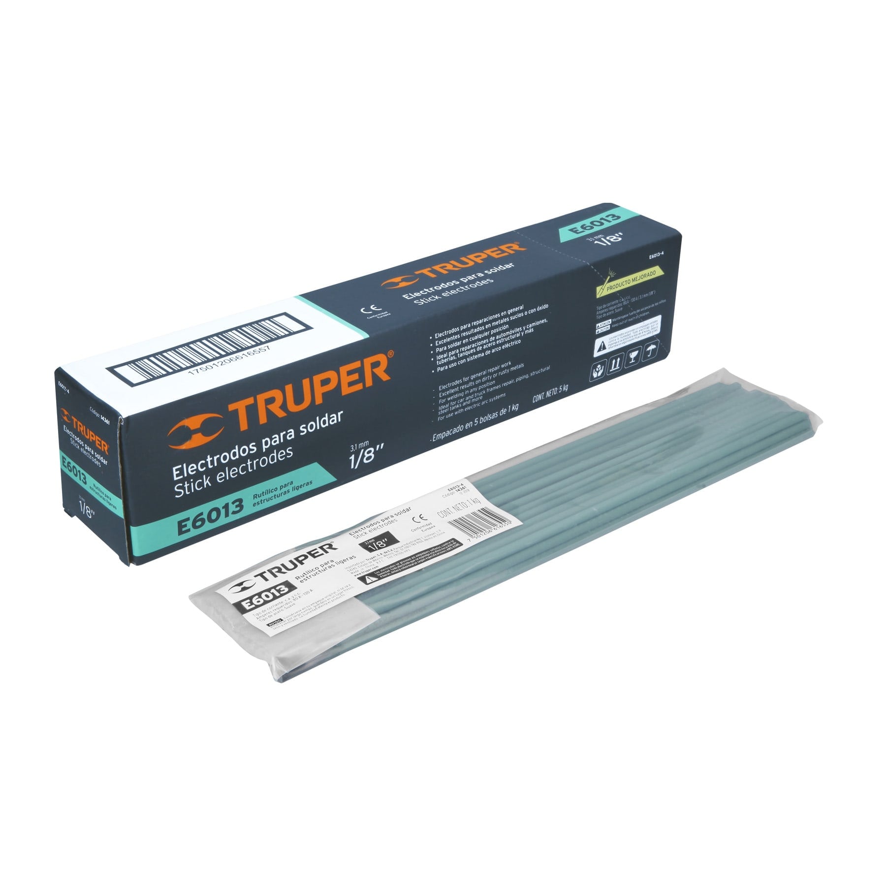 Electrodo 6013 de 1/8", bolsa de 1 kg