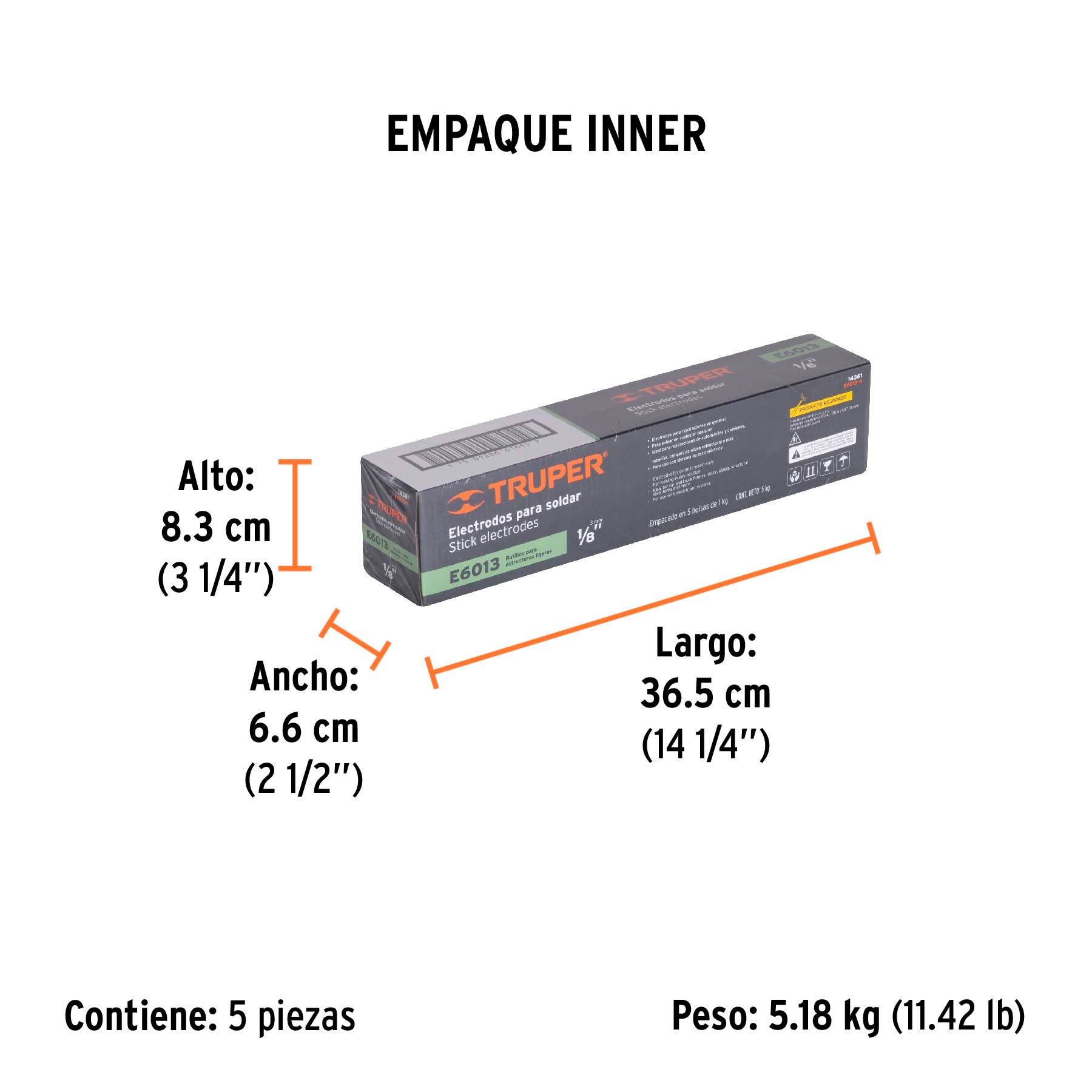 Electrodo 6013 de 1/8", bolsa de 1 kg