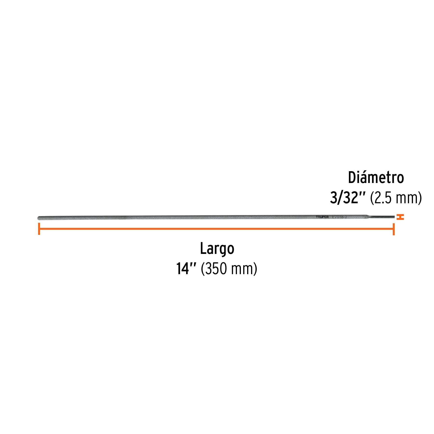 Electrodo 7018 de 3/32', bolsa de 1 kg