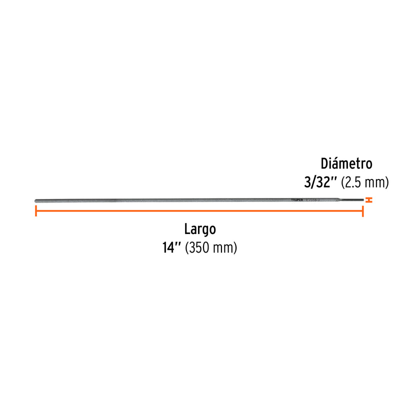 Electrodo 7018 de 3/32', bolsa de 1 kg