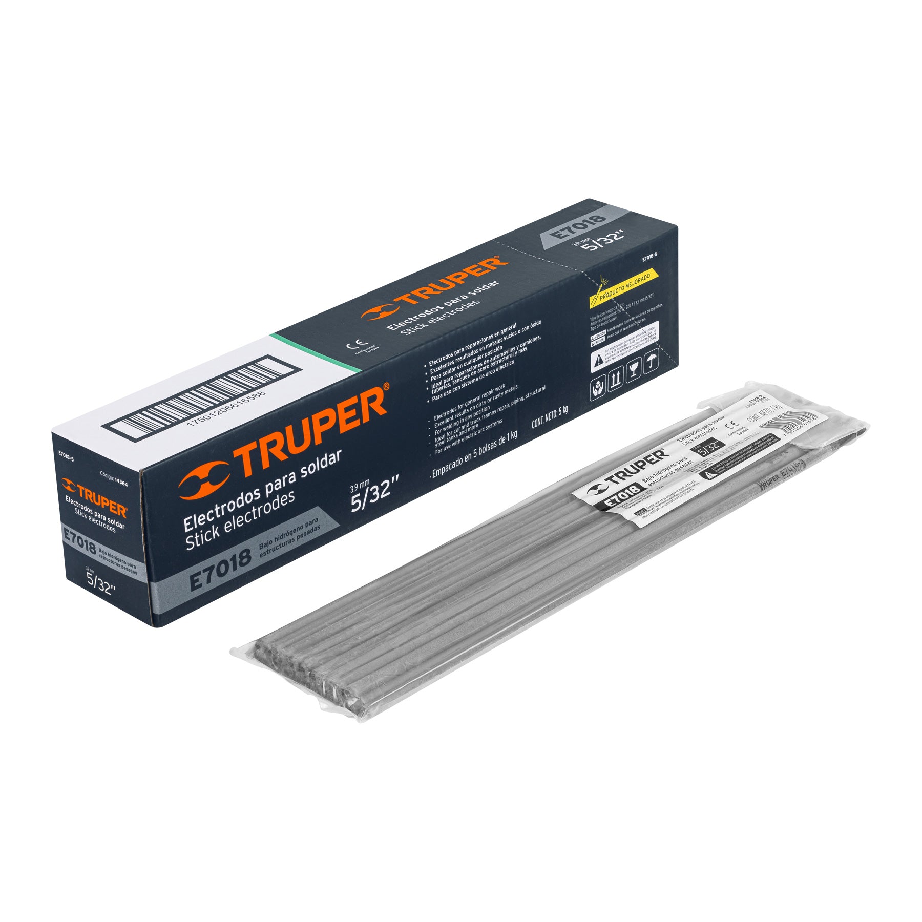 Electrodo 7018 de 5/32", bolsa de 1 kg